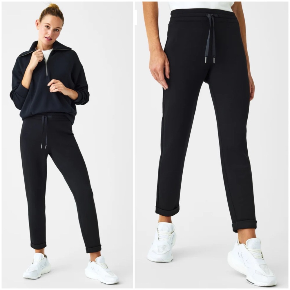 SPANX Black Track Jogger Pants